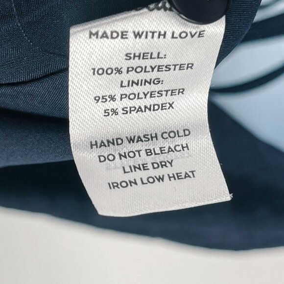 Lulu's Jacquard Sophisticated Soiree Navy Blue High Low Open Back Ruffles - Picture 15 of 15